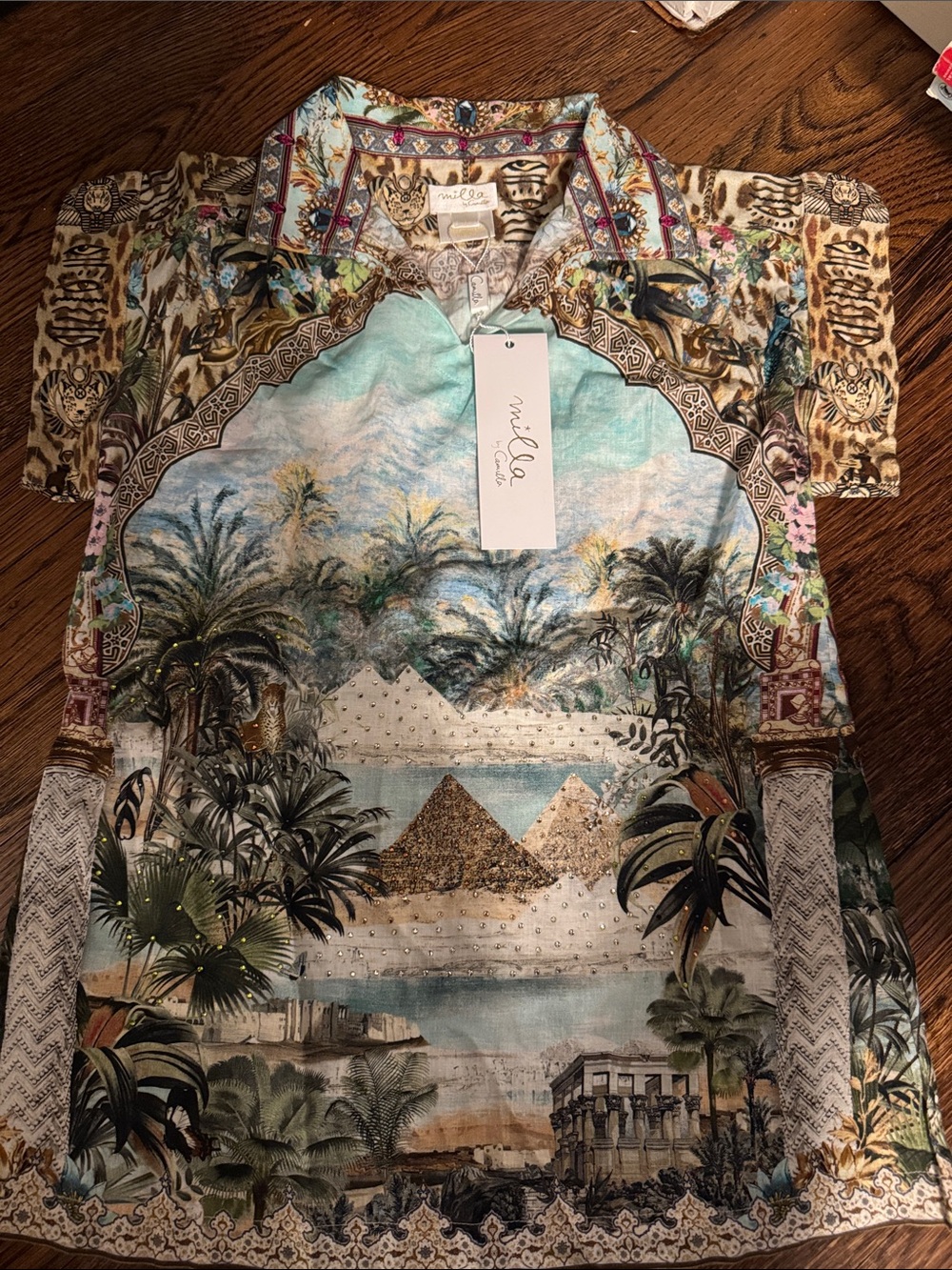Milla by Camilla Tropical Pyramid Print Kids Mini Shirt Dress